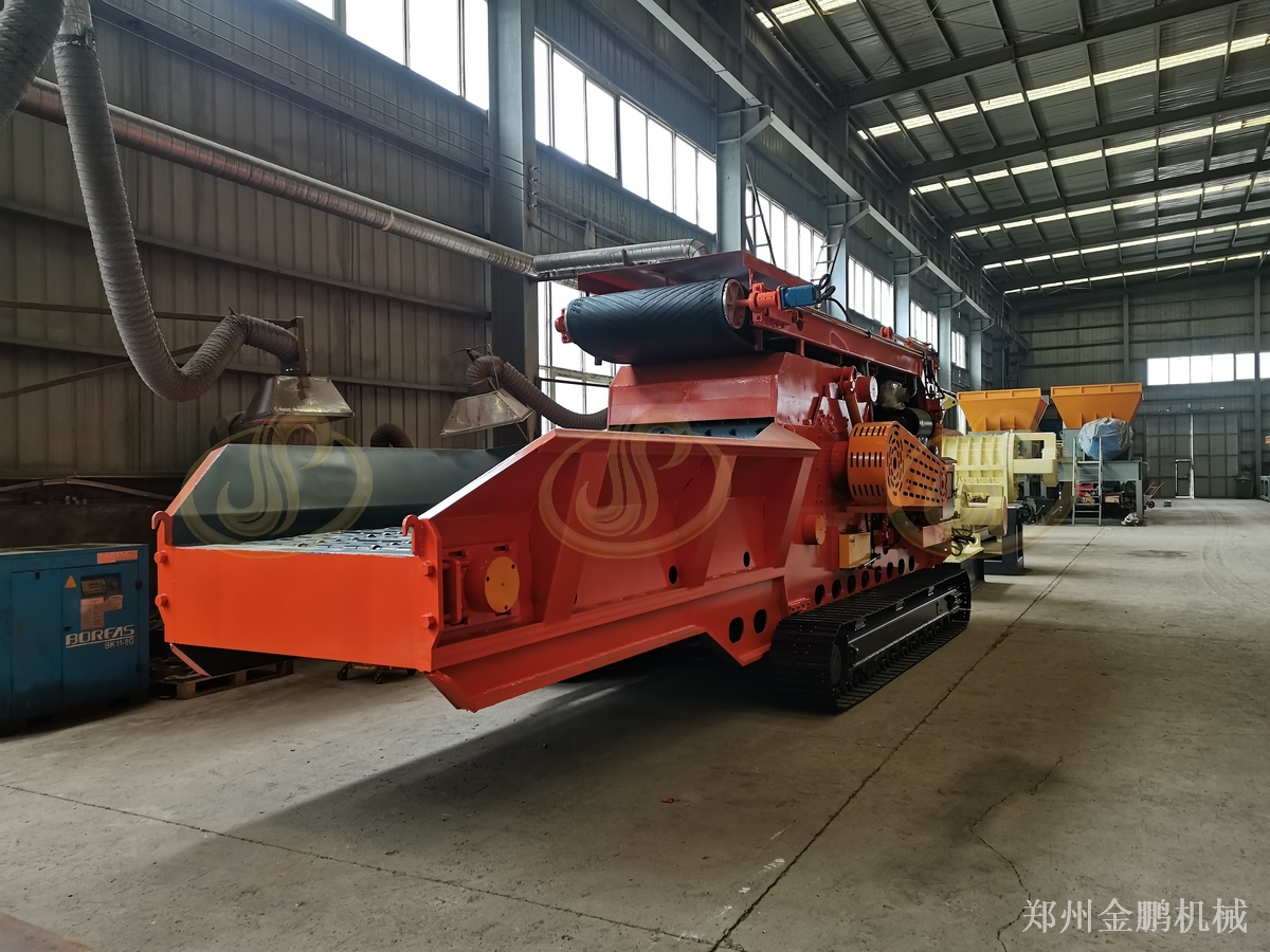 郑州金鹏园林大型树枝粉碎机处理树枝与园林修剪废弃物